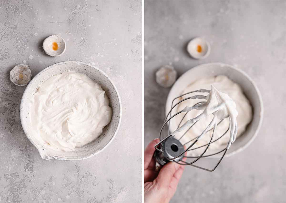 Making rum-spiked homemade whipped cream.